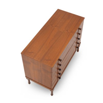 Teak Chest of Drawers with Wooden Knobs, 1960s-EZ-1812676