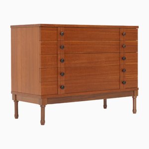 Teak Chest of Drawers with Wooden Knobs, 1960s-EZ-1812676