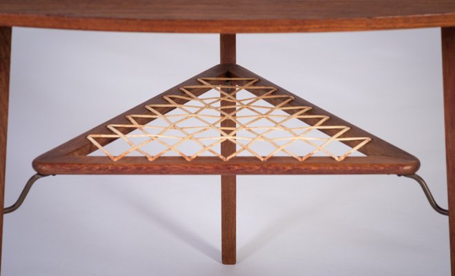 Teak Coffee Table by Holger Georg Jensen for Haslev Møbelsnedkeri, Denmark, 1960s-ZGQ-1734671