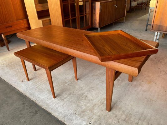 Teak Coffee Table by Johannes Andersen for Trioh, 1960s-WSA-831403