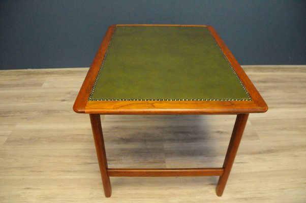 Teak Coffee Table with Leather Top-KDW-955993