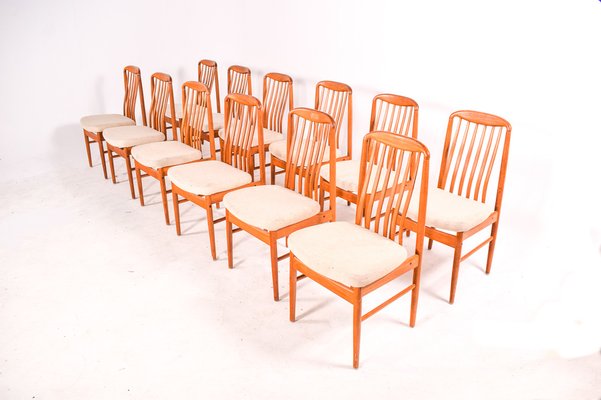 Teak Dining Chairs by Benny Linden, 1970s, Set of 12-XWB-1028298