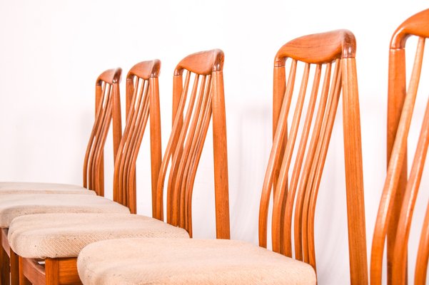 Teak Dining Chairs by Benny Linden, 1970s, Set of 12-XWB-1028298