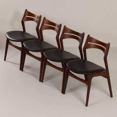 Teak Dining Chairs by Erik Buck for Chr. Christensens, 1960s, Set of 4-ZT-1345413