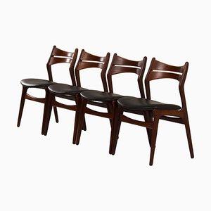 Teak Dining Chairs by Erik Buck for Chr. Christensens, 1960s, Set of 4-ZT-1345413