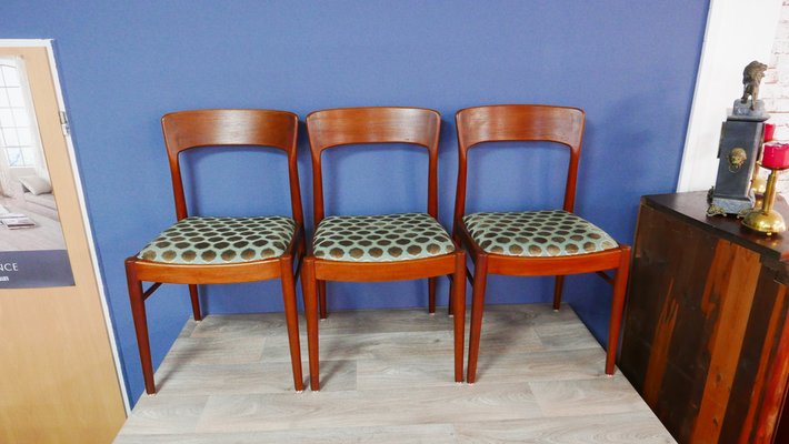 Teak Dining Chairs by Henning Kjaernulf for Korup, Denmark, 1960s, Set of 3-KK-1803095