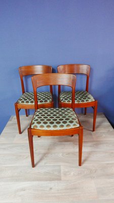 Teak Dining Chairs by Henning Kjaernulf for Korup, Denmark, 1960s, Set of 3-KK-1803095