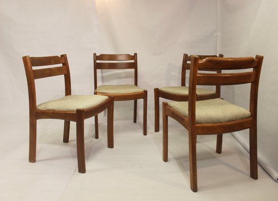 Teak Dining Chairs from Dyrlund, 1960s, Set of 4-OTF-1148637