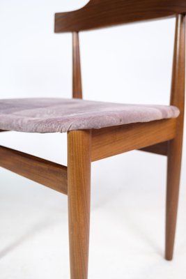 Teak Dining Chairs with Grey Fabric Seats by Hans Olsen, 1960s, Set of 4-UY-1425734