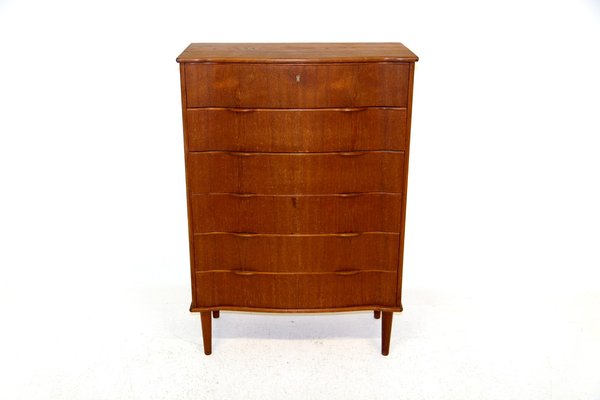 Teak Dresser Tallboy, Denmark, 1950-GEK-1240599