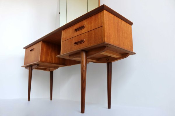 Teak Dressing Table with Mirror, 1960s-OKN-2021521