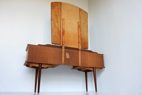 Teak Dressing Table with Mirror, 1960s-OKN-2021521