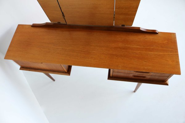 Teak Dressing Table with Mirror, 1960s-OKN-2021521