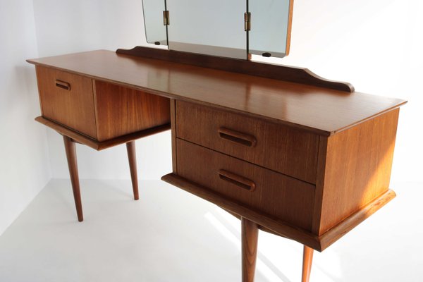 Teak Dressing Table with Mirror, 1960s-OKN-2021521