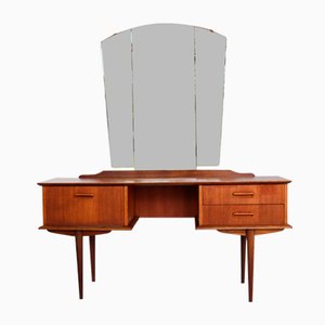 Teak Dressing Table with Mirror, 1960s-OKN-2021521