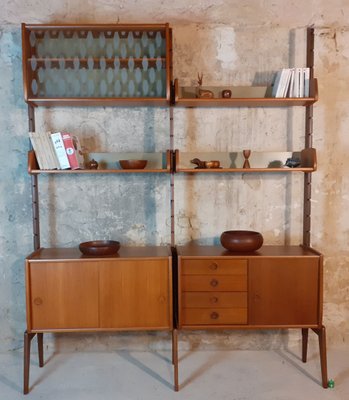 Teak Ergo Wall Unit with 2 Sections by John Texmon for Blindheim Møbelfabrikk, 1960s-EYI-792857