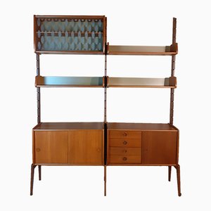 Teak Ergo Wall Unit with 2 Sections by John Texmon for Blindheim Møbelfabrikk, 1960s-EYI-792857