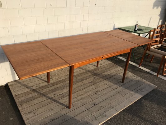 Teak Extendable Dining Table by Niels Otto Møller, 1960s-EXJ-589369