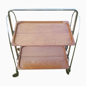 Teak Foldable Serving Car by Bremshey Gerinol for Bremshey & Co., 1960s-QDP-1363282