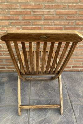 Teak Folding Deck Chair with Slat Back from Scan Com, 1960s-NOU-891289