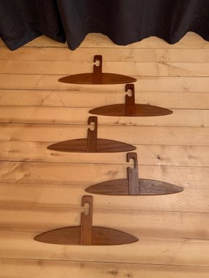 Teak Hangers, Denmark, 1960s, Set of 5-RTR-695000