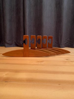 Teak Hangers, Denmark, 1960s, Set of 5-RTR-695000