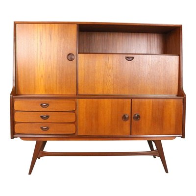 Teak Highboard / Credenza attributed to Louis Van Teeffelen for Wébé, 1960s-DT-2026095