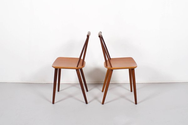 Teak J77 Chairs by Folke Pålsson for FDB Møbelfabrik, Set of 2-QT-1263420