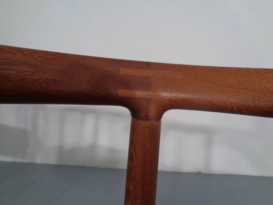 Teak & Leather Model 195 Dining Chairs by Ole Gjerløv-Knudsen & Torben Lind for France & Søn / France & Daverkosen, 1960s, Set of 4-RDW-772010