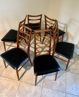 Teak Lis Chairs by Niels Koefoed for Koefoeds Hornslet, 1960s, Set of 6-OJT-1849263