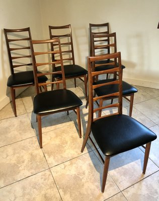 Teak Lis Chairs by Niels Koefoed for Koefoeds Hornslet, 1960s, Set of 6-OJT-1849263