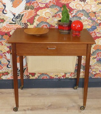 Teak Long-Legged Sewing Box Storage from Opal Möbel, 1960s-AFE-1122338