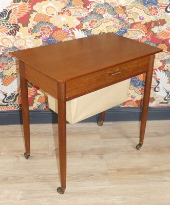 Teak Long-Legged Sewing Box Storage from Opal Möbel, 1960s-AFE-1122338