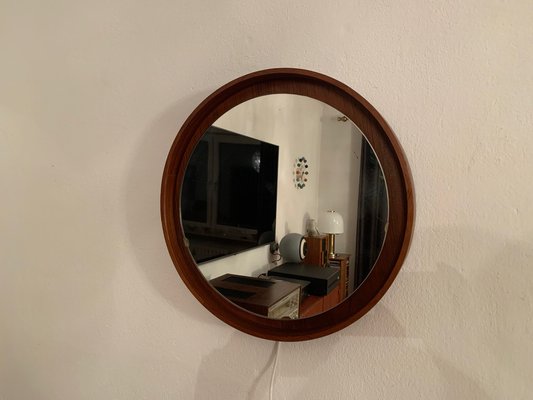 Teak Mirror, Italy, 1960s-VQM-1806900