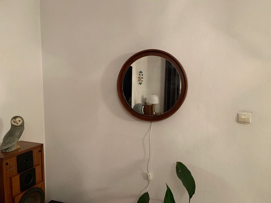 Teak Mirror, Italy, 1960s-VQM-1806900