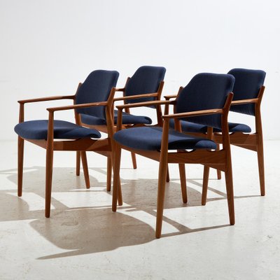 Teak Model 62A Armchairs by Arne Vodder for Sibast, 1960s, Set of 4-CI-1813019