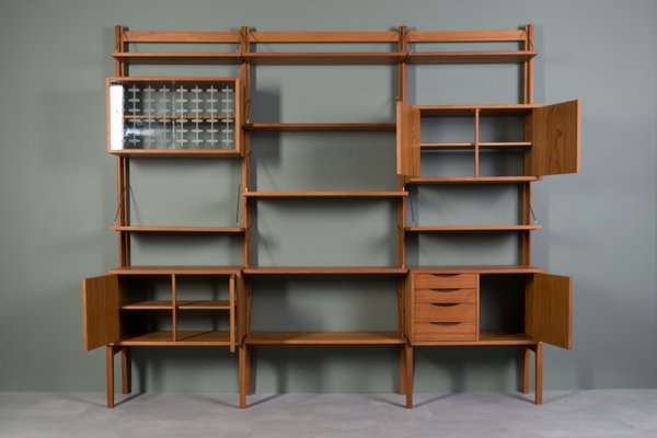 Teak Modular Wall Unit, Bruksbo, Norway, 1960s-WZF-2034037