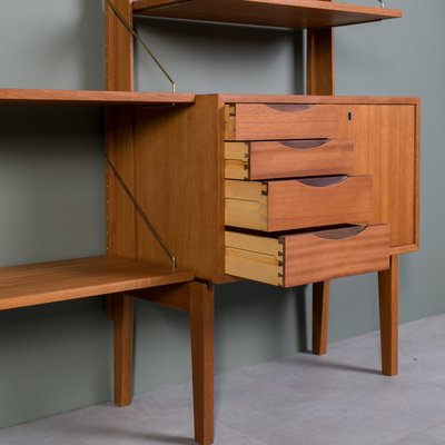 Teak Modular Wall Unit, Bruksbo, Norway, 1960s-WZF-2034037