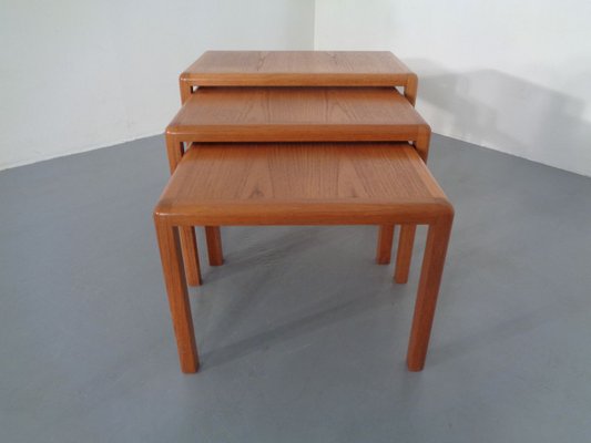 Teak Nesting Tables by Kai Kristiansen for Vildbjerg Møbelfabrik, 1960s, Set of 3-RDW-701424