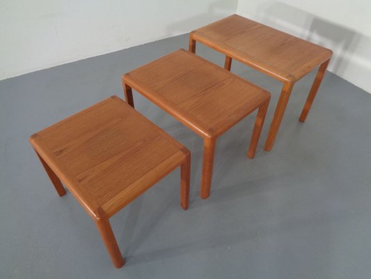 Teak Nesting Tables by Kai Kristiansen for Vildbjerg Møbelfabrik, 1960s, Set of 3-RDW-701424