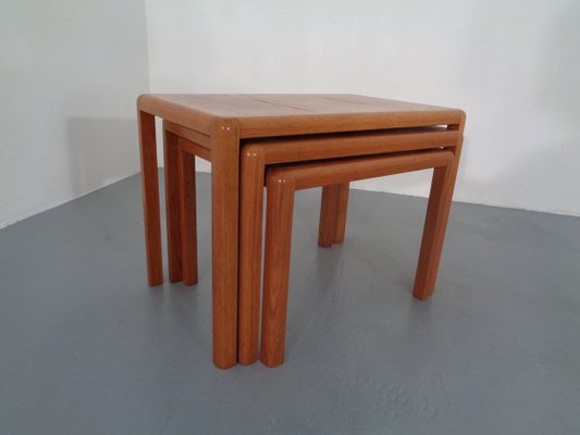 Teak Nesting Tables by Kai Kristiansen for Vildbjerg Møbelfabrik, 1960s, Set of 3-RDW-701424