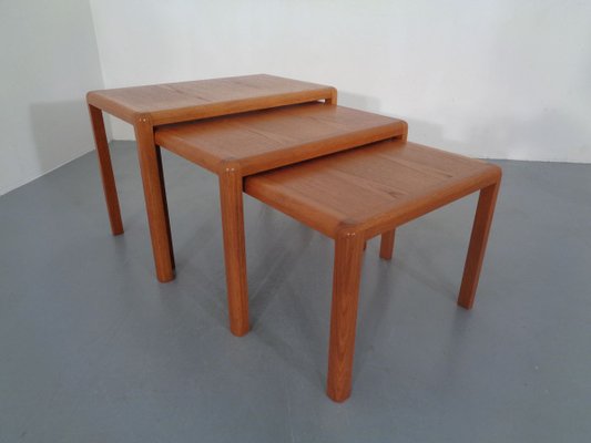 Teak Nesting Tables by Kai Kristiansen for Vildbjerg Møbelfabrik, 1960s, Set of 3-RDW-701424