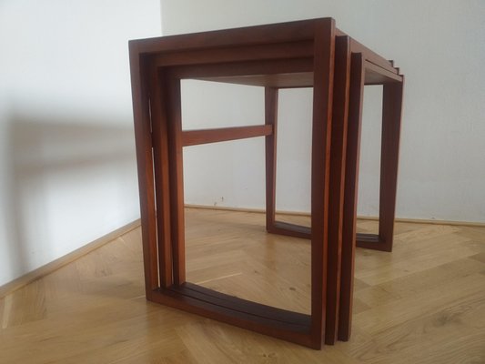 Teak Nesting Tables, Denmark, 1960s, Set of 3-TZ-890839