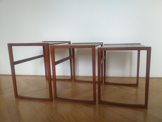 Teak Nesting Tables, Denmark, 1960s, Set of 3-TZ-890839