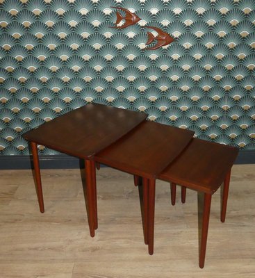 Teak Nesting Tables from Mobelintarsia, 1960s, Set of 3-AFE-935834