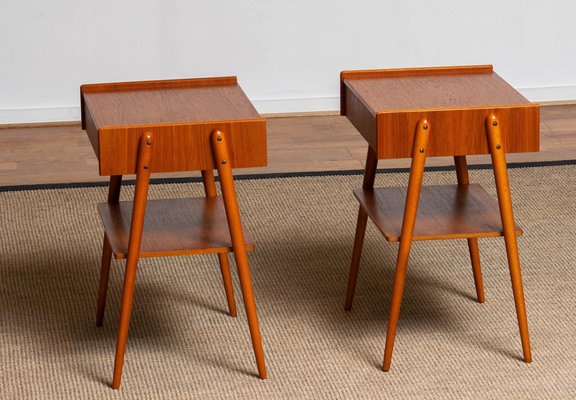 Teak Nightstands from Carlström & Co Mobelfabrik, Sweden, 1950s, Set of 2-JE-987135