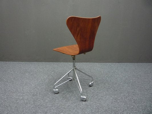 Teak Office Chair by Arne Jacobsen for Fritz Hansen, 1964s-UG-1757984