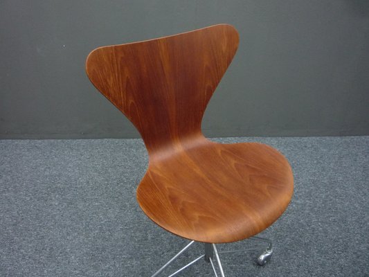 Teak Office Chair by Arne Jacobsen for Fritz Hansen, 1964s-UG-1757984