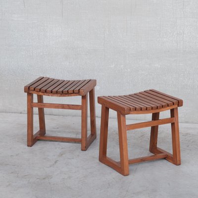 Teak PJ-011029 Stools by Pierre Jeanneret, Set of 2-JRP-1185348