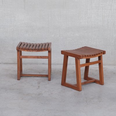 Teak PJ-011029 Stools by Pierre Jeanneret, Set of 2-JRP-1185348